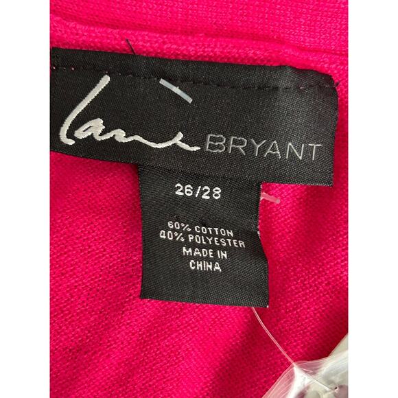 Lane Bryant Sweater Size 26/28 Hot Pink Button Front Long Sleeve Cardigan Casual - Picture 8 of 12